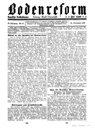 Vom 32. Deutschen Bodenreformtag : (Fortsetzung)