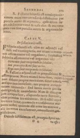 Caput V. De fallacia adiuncti.