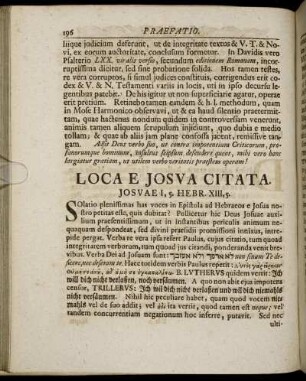Loca E Josua Citata. - E Libris Samuelis.