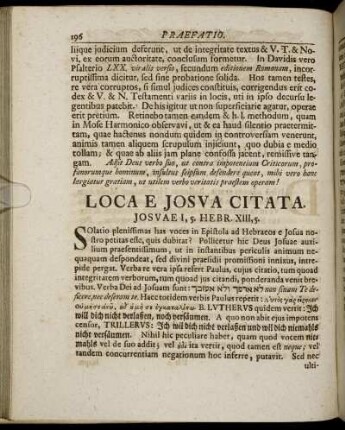 Loca E Josua Citata. - E Libris Samuelis.