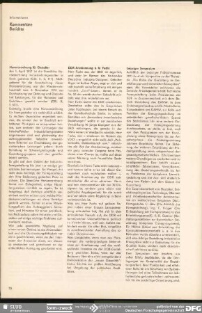 Kommentare Berichte : Informationen