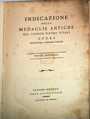 Indicazione delle medaglie antiche del Pietro Vitali, 2