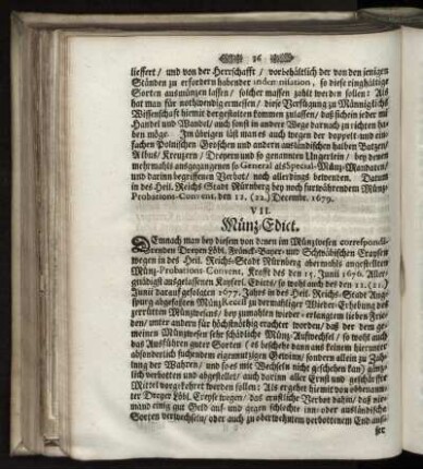 VII. Müntz-Edict
