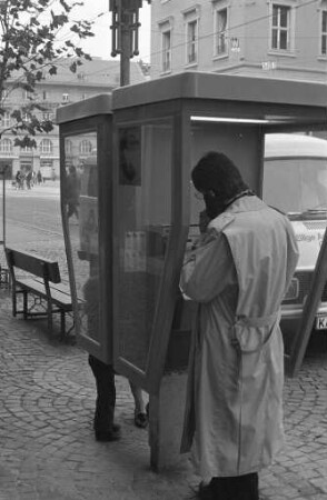 Öffentliche Telefonzellen in der Karlsruher Innenstadt