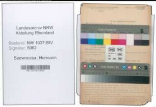 Entnazifizierung Hermann Seewoester , geb. 20.12.1897 (Elektrotechniker)