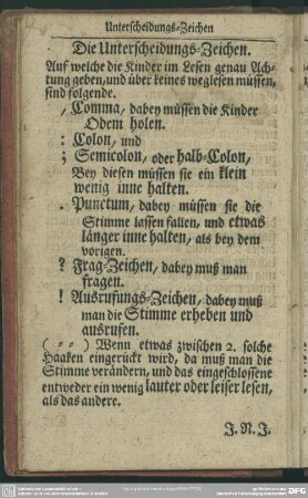 Die Unterscheidungs-Zeichen