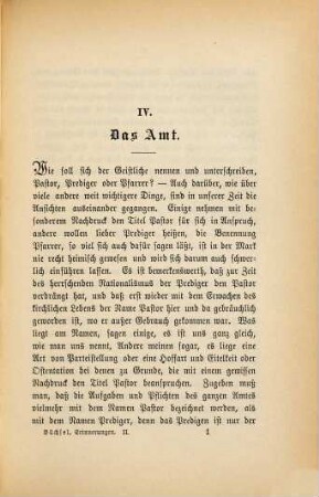 Erinnerungen aus dem Leben eines Landgeistlichen, 2