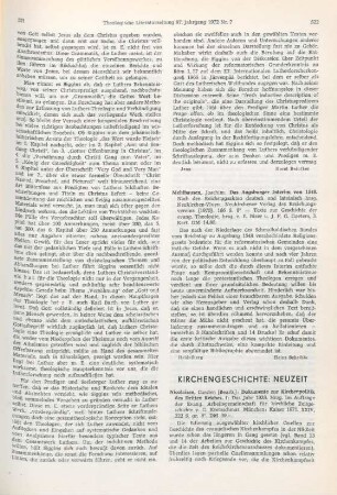 522-525 [Rezension] Dokumente zur Kirchenpolitik des Dritten Reiches