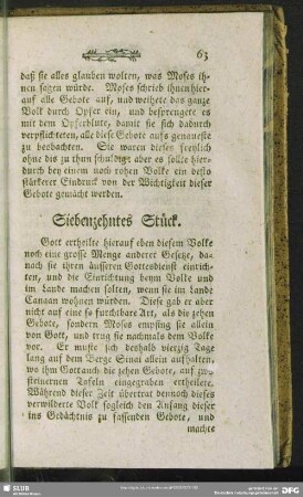 Siebenzehntes Stück