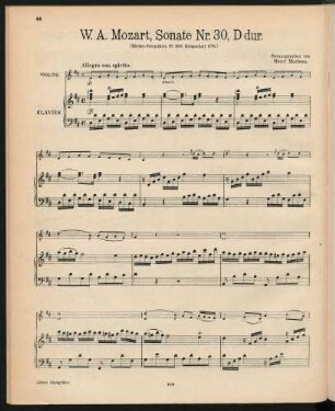 Violine und Klavier[, KV 306]