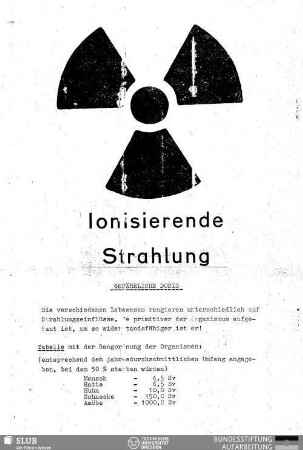 Ionisierende Strahlung