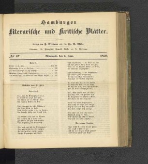 No. 67. 5. Juni 1850