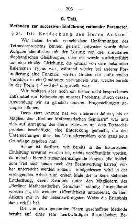 § 34. Die Entdeckung des Herrn Ankum