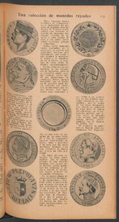 Una colección de monedas rayadas