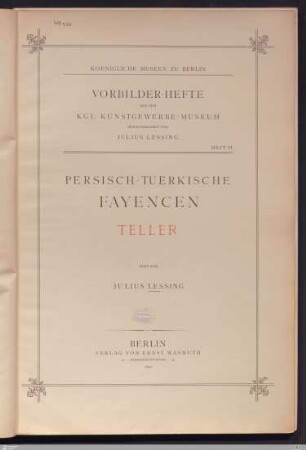 Persisch-tuerkische Fayencen Teller