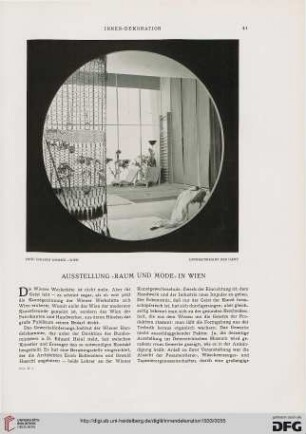 Ausstellung "Raum und Mode" in Wien