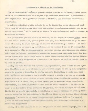 22-35, Dificultades y límites de la lingüística