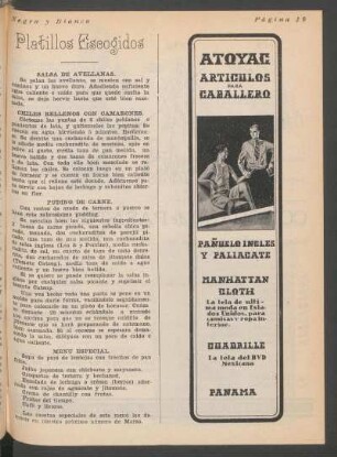 Menu especial