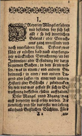 Nothwendiger Eingang, Vnd Vnderricht, Zu dem jnnerlichen Gebett, Oder Kunst deß Betrachtens