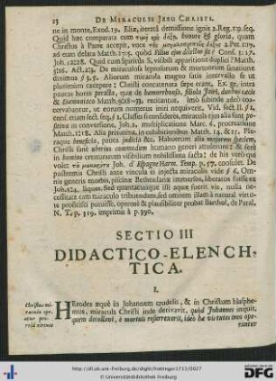 Sectio III. Didactico-Elenchtica.