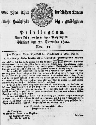 Bergische wöchentliche Nachrichten