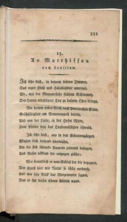 15. An Matthisson nach Louisium