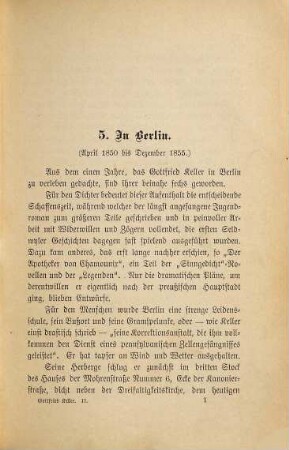 Gottfried Kellers Leben : seine Briefe und Tagebücher, 2. 1850 - 1861