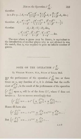 Note on the operation ... .