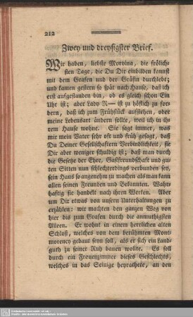 Zwey und dreysigster Brief