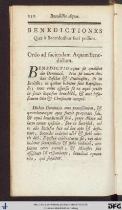 Benedictiones quae à Sacerdotibus fieri possunt.
