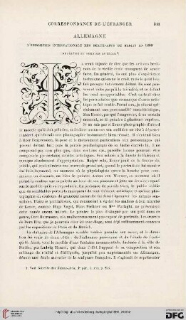 L'exposition internationale des beaux-arts de Berlin en 1896, 2:  [correspondance d']Allemagne