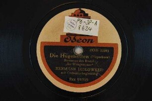 Die Hugenotten : Romanze de Raoul: "Ihr Wangenpaar" / (Meyerbeer)
