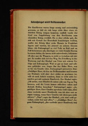 Eulenspiegel wird Brillenmacher