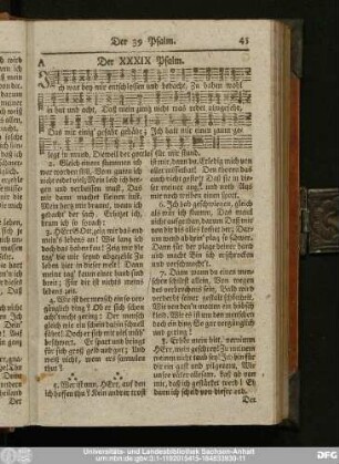 Der XXXIX Psalm.