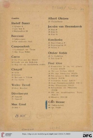 [Gemälde / Plastiken]