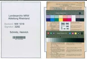 Entnazifizierung Heinrich Schmitz , geb. 31.05.1890 (Haendler)