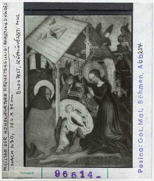 Meister von Hohenfurth: Anbetung des Kindes. Budapest