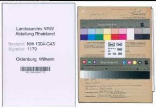 Entnazifizierung Wilhelm Oldenburg , geb. 18.03.1901 (Landwirt)
