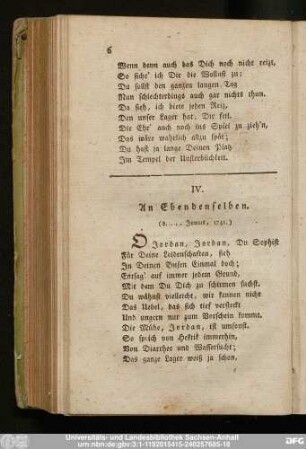 IV. An Ebendenselben. (d. . . . Junius, 1741.)