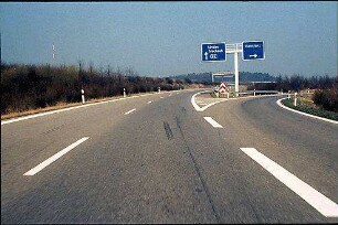 Einfahrt in Tangente (Singen Richtung Konstanz)