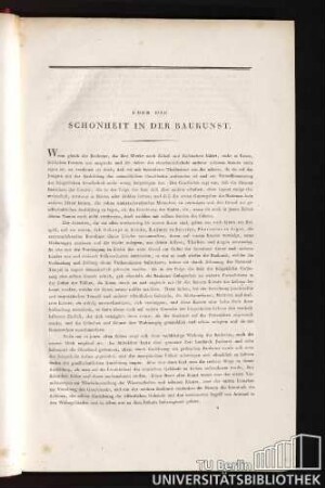 Über die Schönheit in der Baukunst