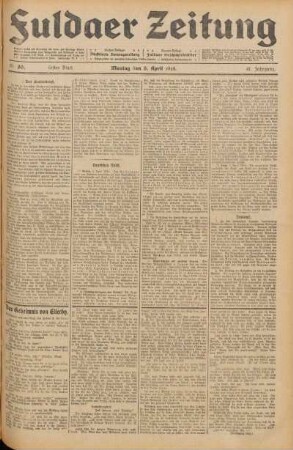 Ausgabe vom Montag, den 06. April 1914.