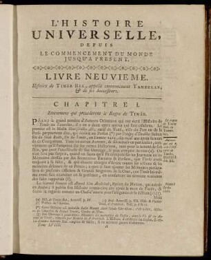 Livre Neuvieme. Histoire de Timûr Bek, appellé communément Tamerlan, & de ses Successeurs.