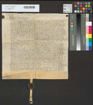 Graf Vincenz von Moers überträgt Johann Bolle den Schuldbrief über 20000 Gulden.