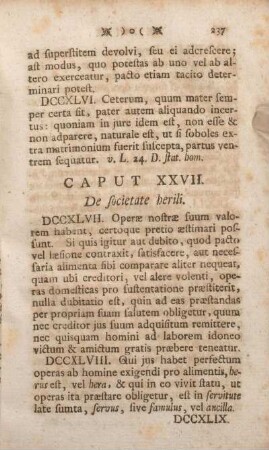 Caput XXVII. De societate herili.