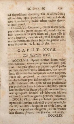 Caput XXVII. De societate herili.