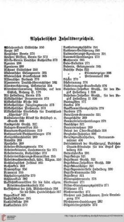 Alphabetisches Inhaltsverzeichnis (Register)