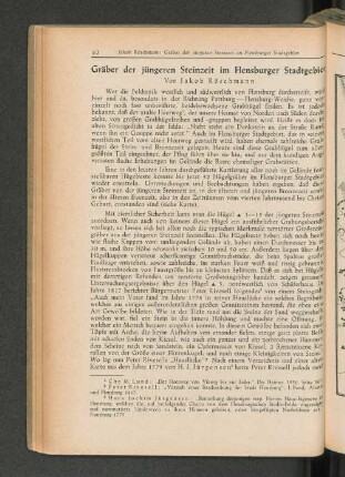 Gräber der jüngeren Steinzeit im Flensburger Stadtgebiet