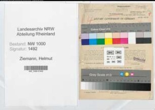 Entnazifizierung Helmut Ziemann, geb. 08.09.1912 (Postinspektor)