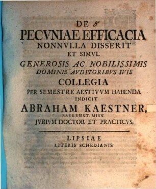 Programma de pecuniae efficacia